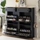 preview thumbnail 11 of 17, Merax Wood Grain Pattern Top Shoe Storage Solution with Adjustable Panel