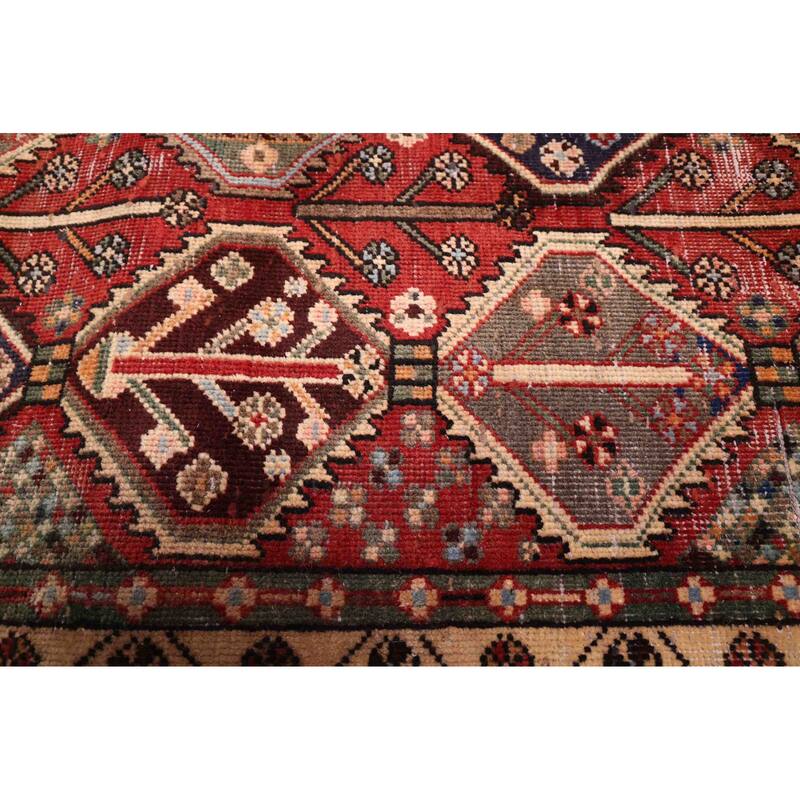 ECARPETGALLERY Hand-knotted Kayseri Vintage Red Wool Rug - 4'6 x 6'8