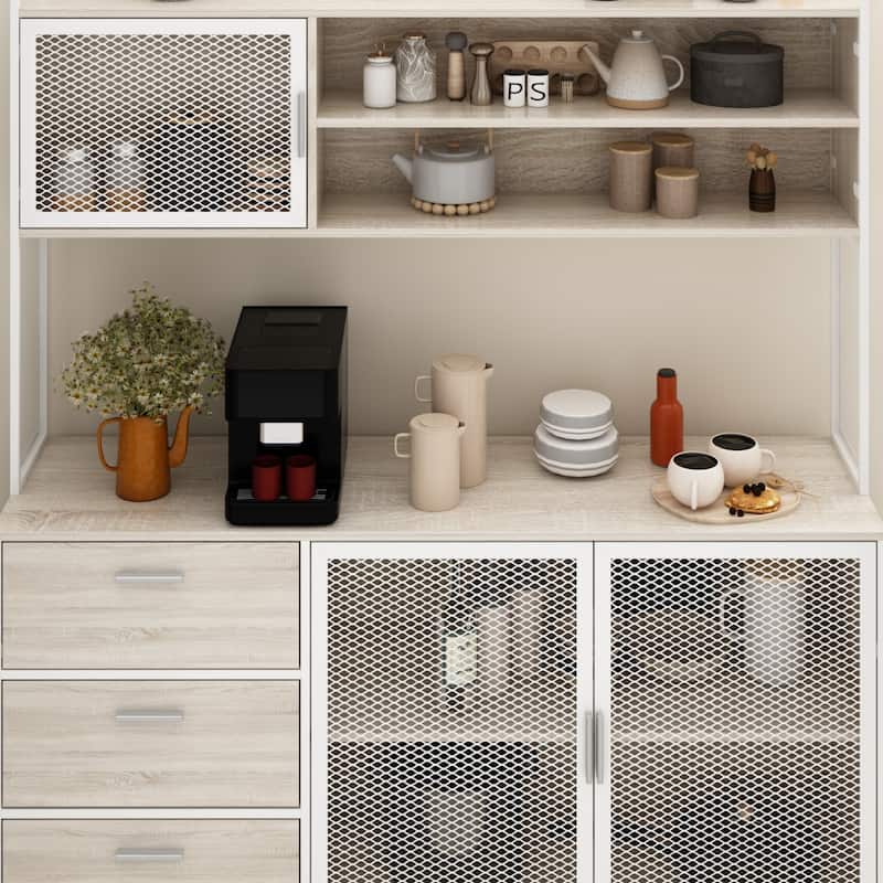 Kitchen Pantry Storage Cabinet Microwave Storage Cabinet Buffet