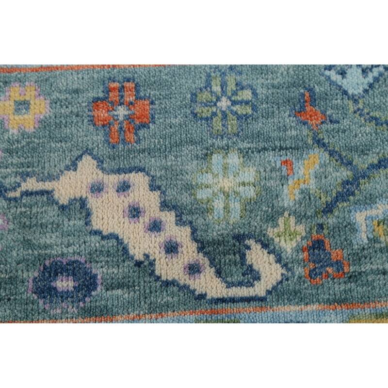 Colorful Oushak Oriental Area Rug Handmade Wool Carpet 7'8"x 9'11