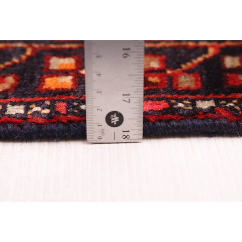 ECARPETGALLERY Hand-knotted Anatolian Vintage Dark Navy, Red Wool Rug - 4'3 x 7'11