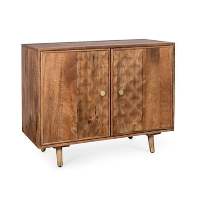 Hadley 37" Wide Solid Mango Wood Accent Cabinet - 37" x 15.5" x 29.5"
