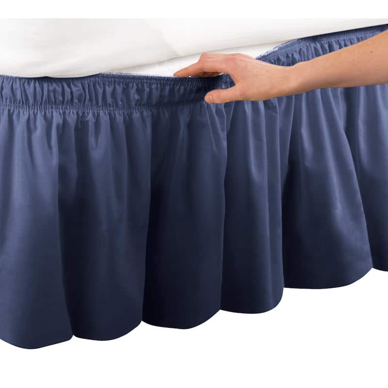 Elastic Bed Wrap Ruffle Bed Skirt