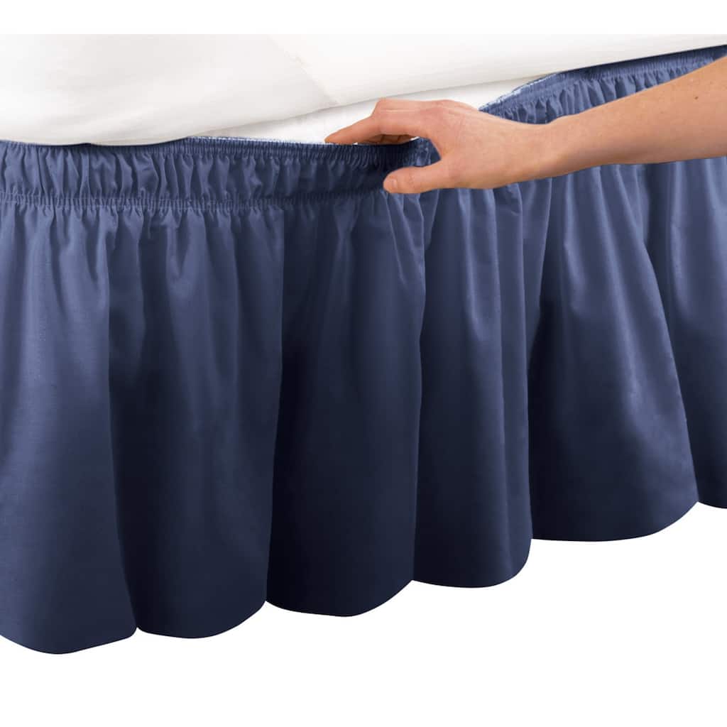 Elastic Wrap Around Bed Skirt with Ruffle