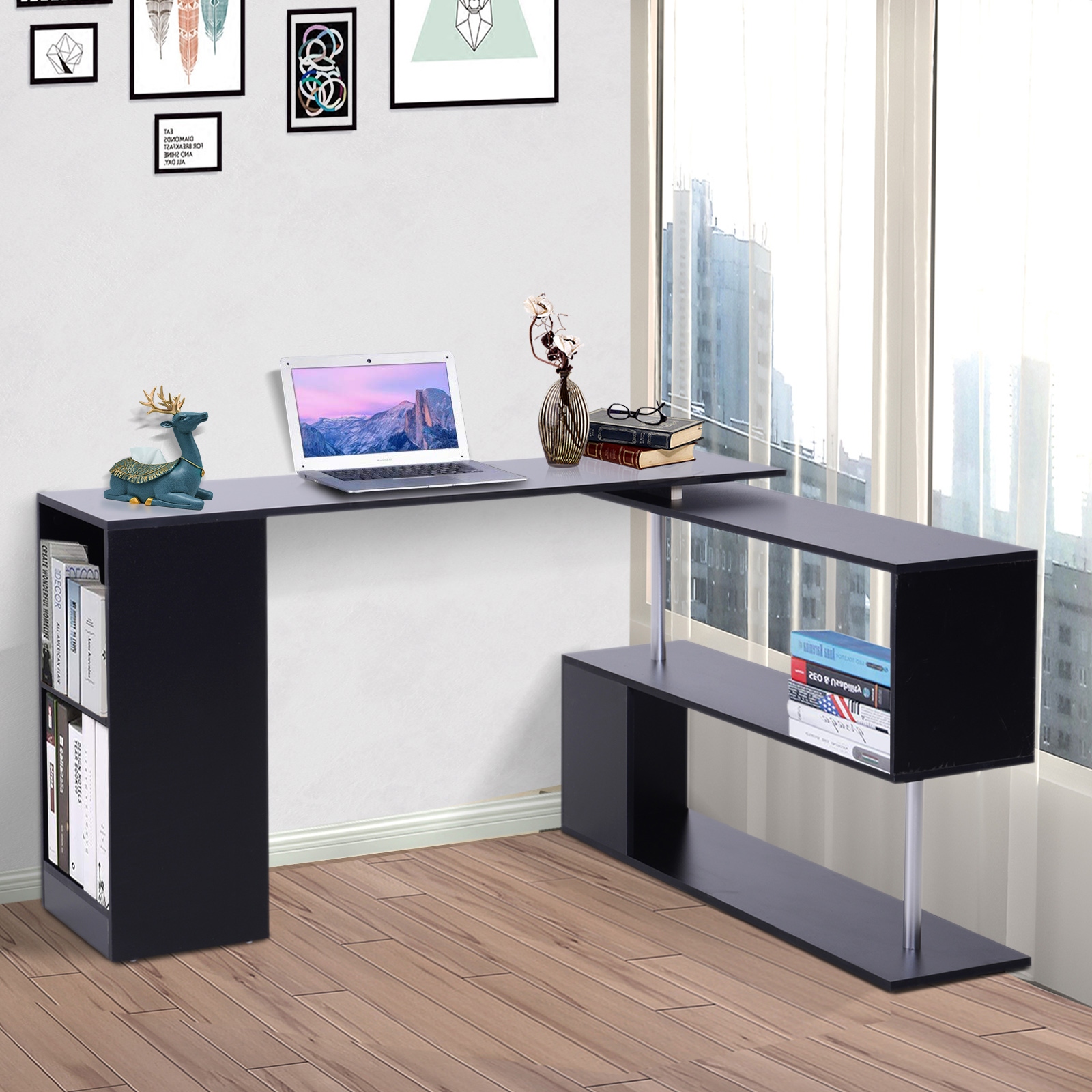 Three tier shop computer desk