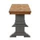 preview thumbnail 20 of 42, Eleanor Two-Tone Trestle Leg Wood Dining Bench by iNSPIRE Q Classic