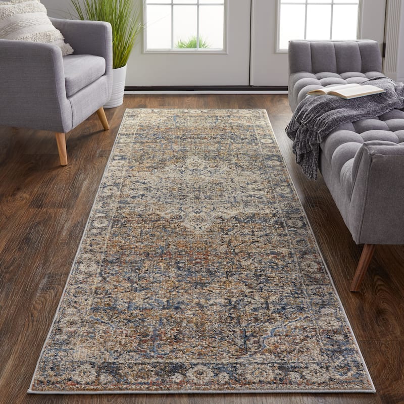 Grand Bazaar Frencess Machine Made Medallion Transitional Area Rug