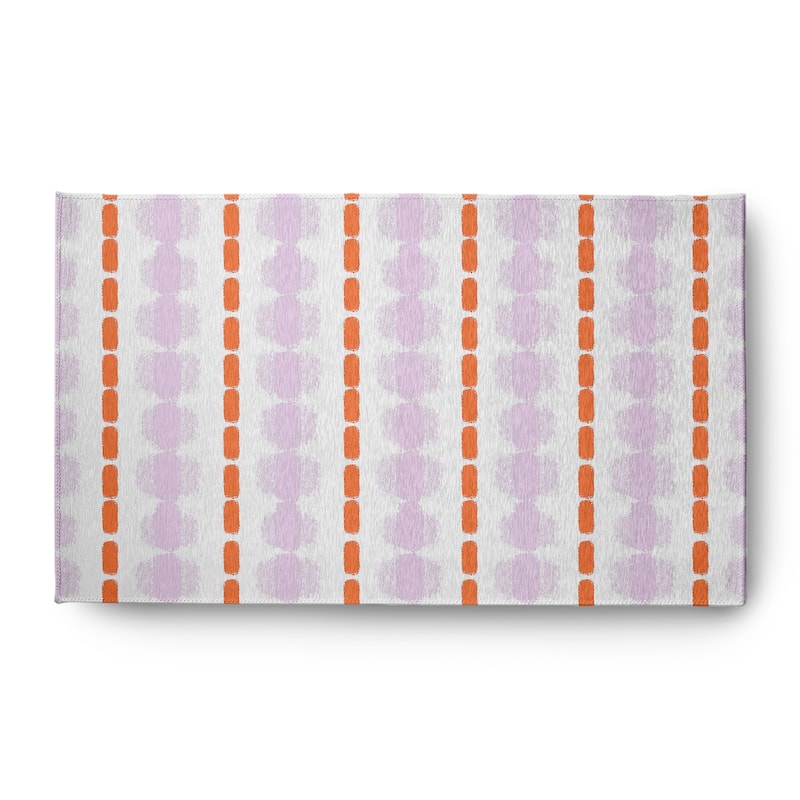 Watercolor Stripe Spring Chenille Rug - Purple-Orange - 3' x 5'