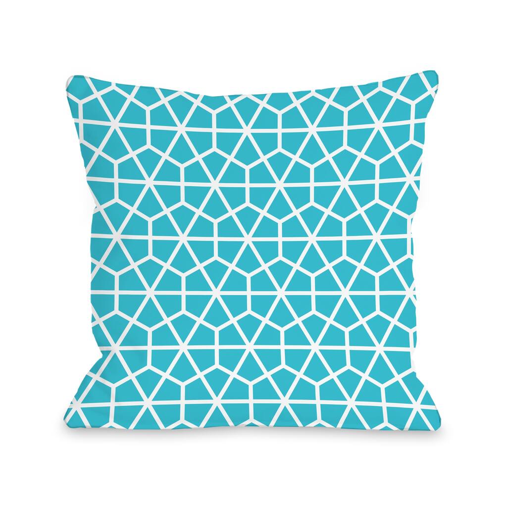 Calypso - Turquoise 16x16 Pillow by OBC