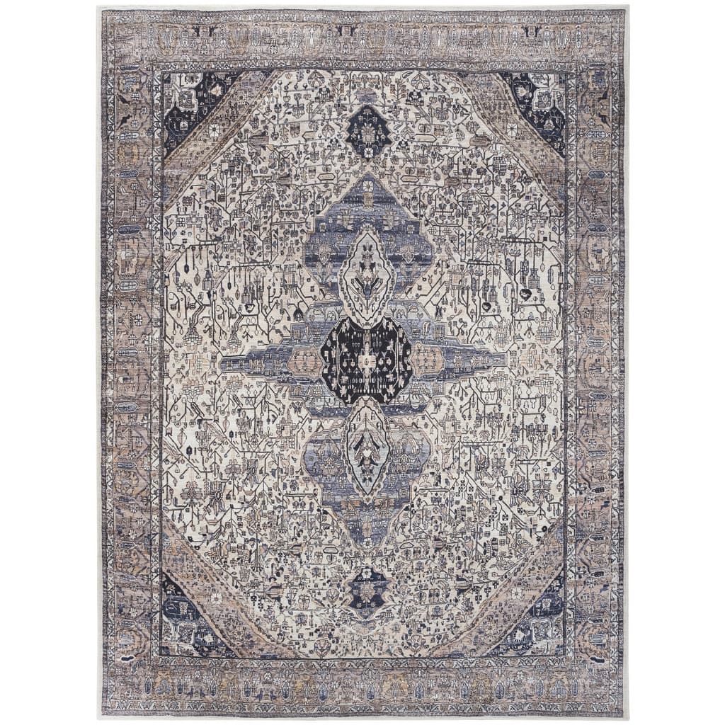 Noge Power Loomed Distressed Non Skid Area Rug By HomeRoots - 8' x 10'