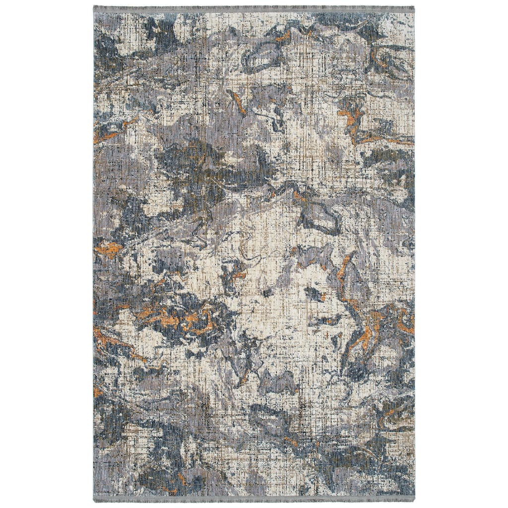 Modern Abstract Cut Pile Rectangle Area Rug - 5.3x7.3