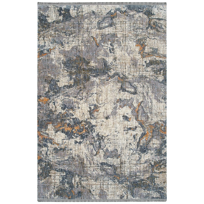 Modern Abstract Cut Pile Rectangle Throw Rug - 1.10x 2.6