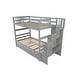 preview thumbnail 6 of 21, Twin over Twin Bunk Beds with Stairway Storage