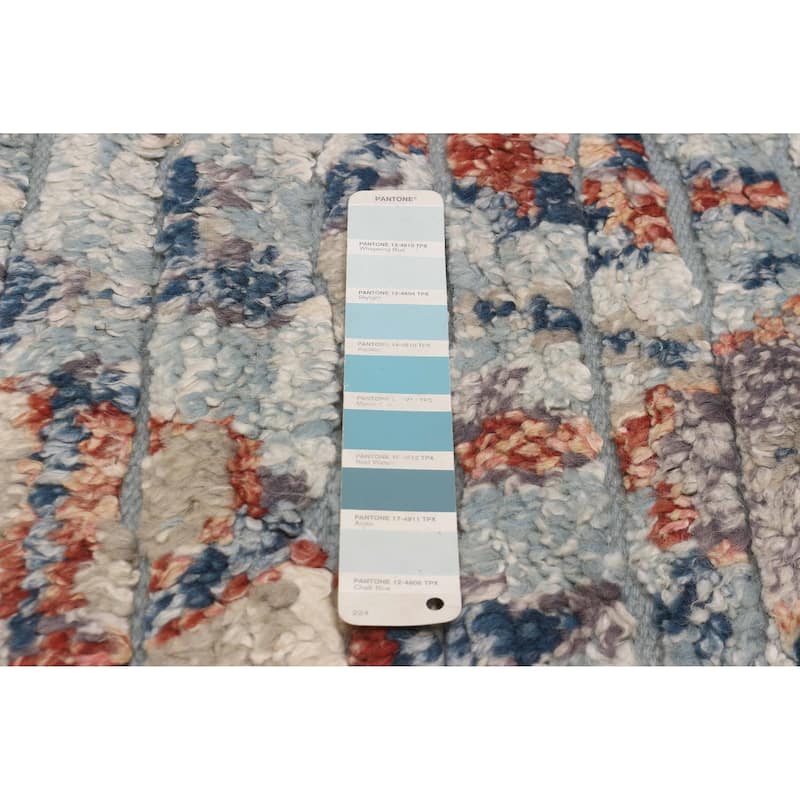 ECARPETGALLERY Hand-knotted Tangier Light Blue Wool Rug - 5'0 x 7'10