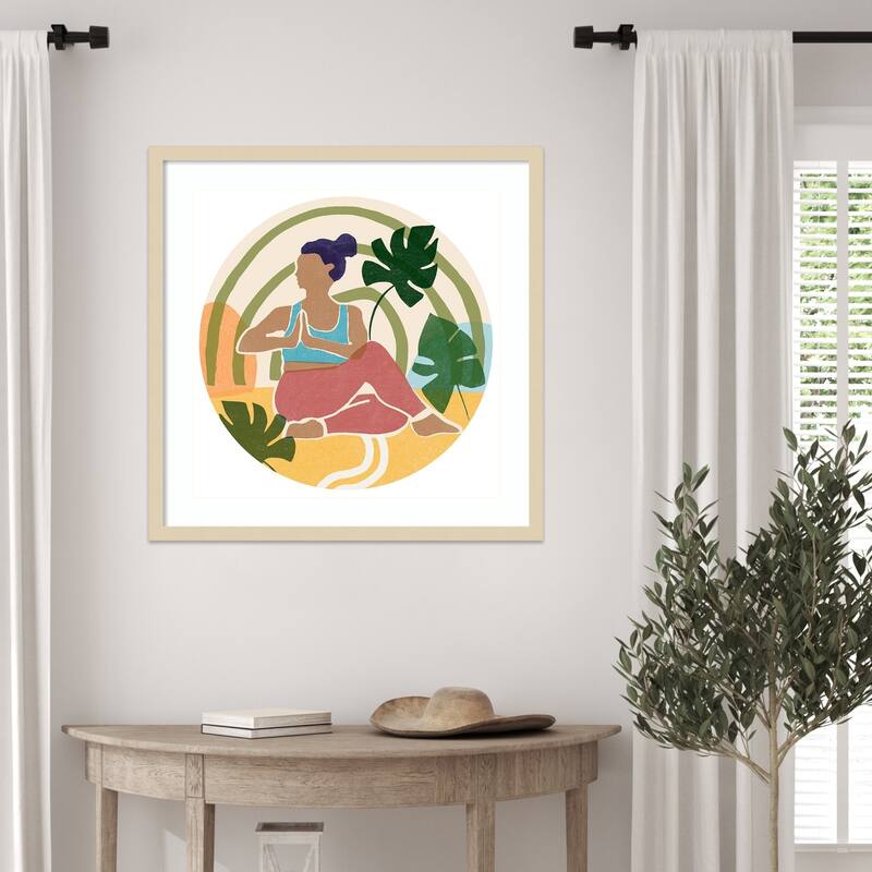 Om Together Marichi by June Erica Vess Wood Framed Wall Art Print