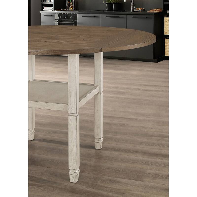 Sarasota Rustic Cream Drop Leaf Counter Dining Set