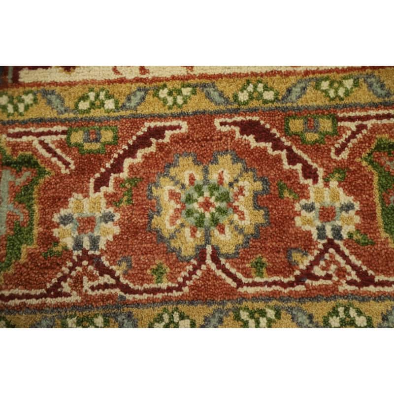 Hand Knotted Oriental 100% Wool Carpet Traditional Geometric Greys & Charcoal Viss Area Rug - 8' 11'' X 5' 11''