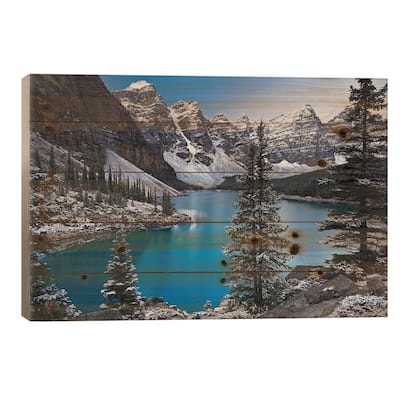 Jewel of the Rockies Print On Wood by Adam Burton - Multi-Color