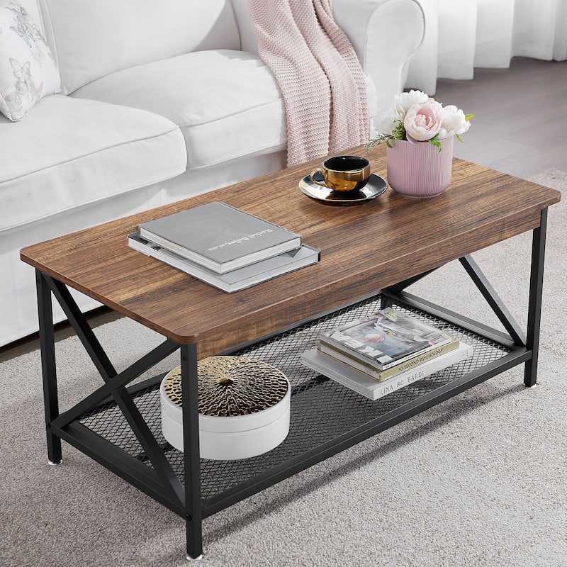 Javlergo 3-pieces Coffee Table Set for Living Room Wood Coffee Table and C End Tables Set