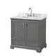 Option Dark Gray / White Carrara Marble Top / Polished