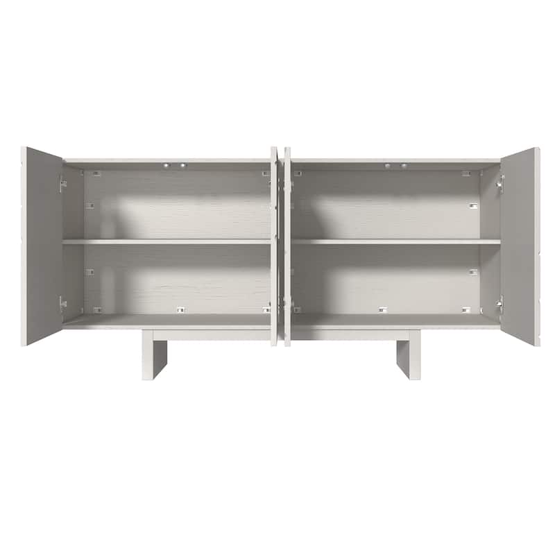 Clihome Modern MDF 4-Door Storage Buffet Sideboard