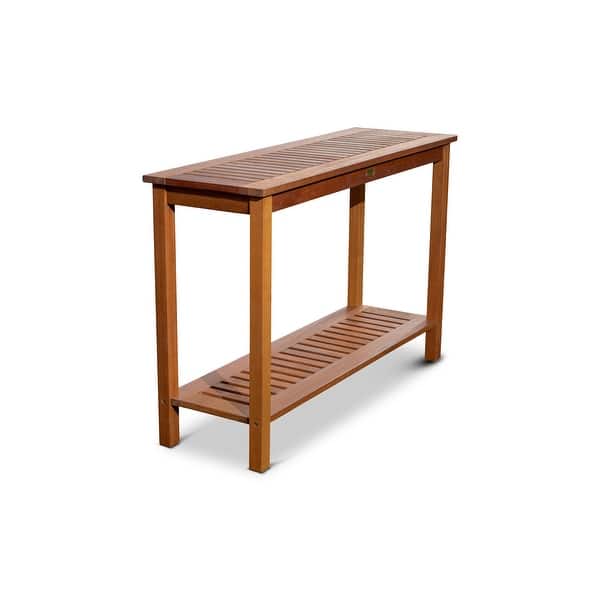 DTY Outdoor Living Longs Peak Eucalyptus Console Table - Natural Oil