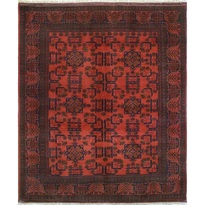 Khal Mohammadi Talia Red/Navy Rug - 5'0" x 6'5"