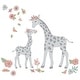 preview thumbnail 7 of 8, Lambs & Ivy Giraffe and a Half Pink/Gray 4-Piece Nursery Baby Crib Bedding Set