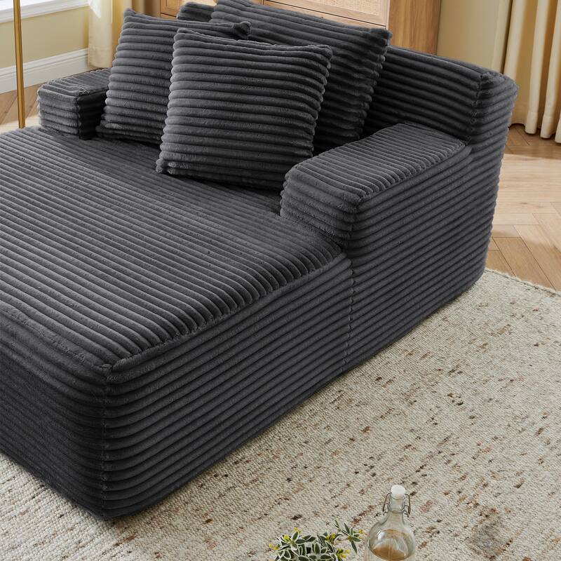 Velvet Lounge Chair, No Assembly Required for Living Room & Bedroom