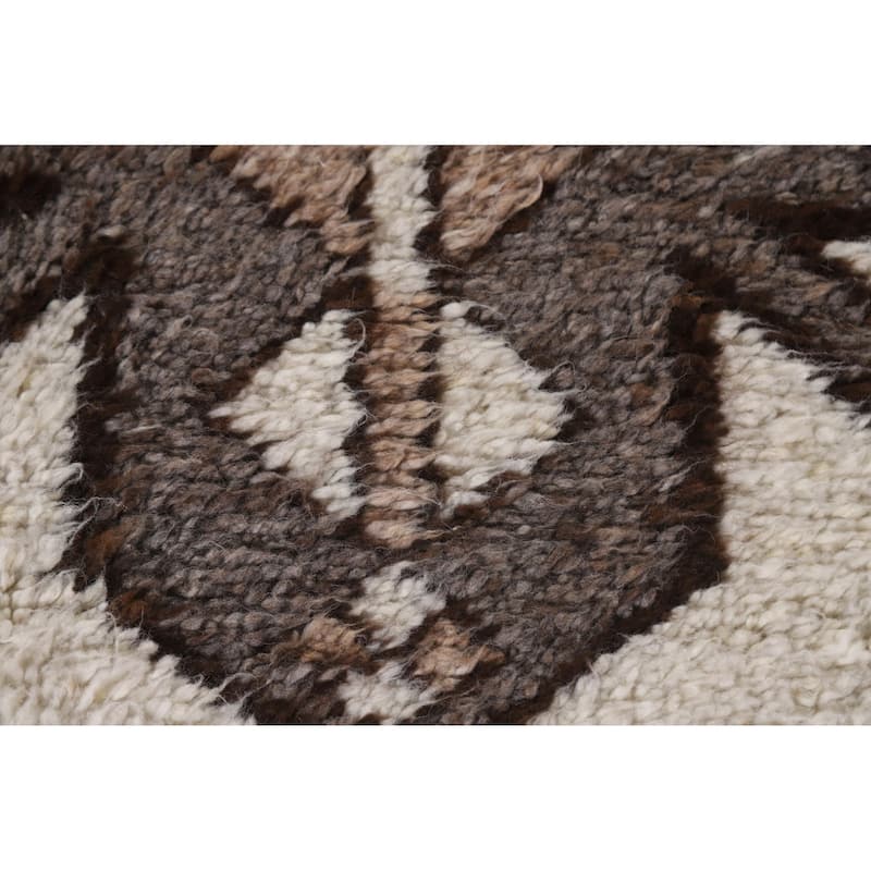 Vegetable Dye Kurdish Turkish Runner Rug Handmade Wool Carpet - 3'1"x 12'4"
