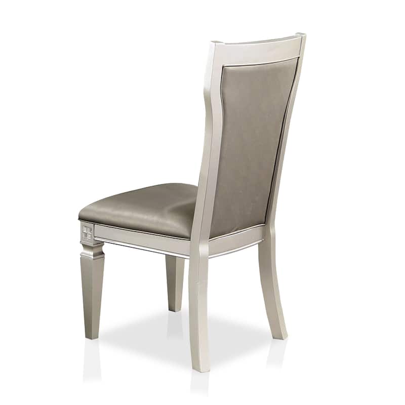 Medlee Modern Faux Leather Tufted Side Chair Furniture of America (Set of 2)