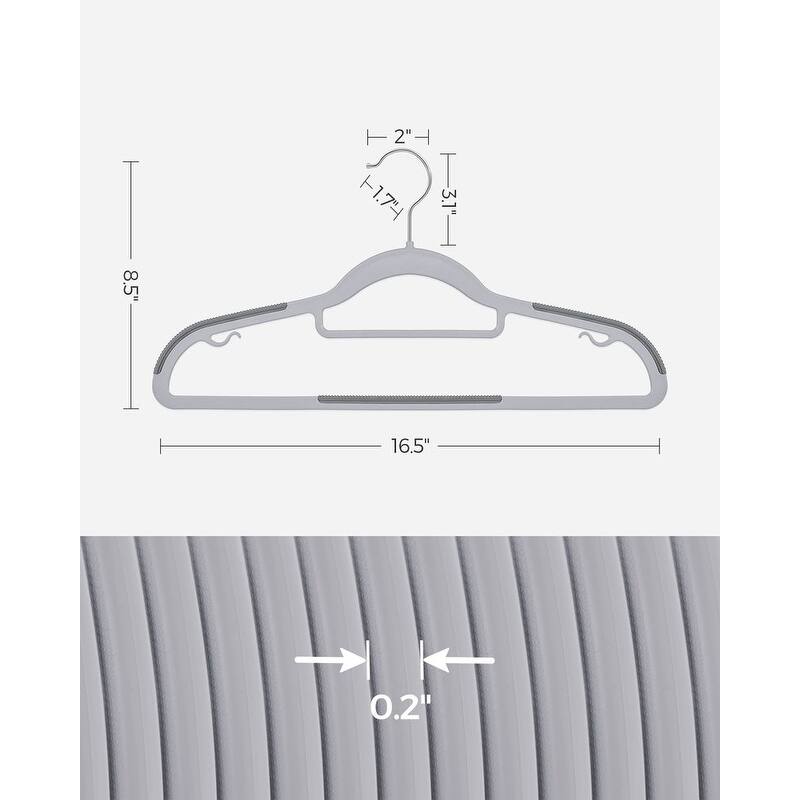 Multi-Purpose Clothes Hangers with Anti-Slip Rubber Grips Space-Saving Frame and Hook Rotation