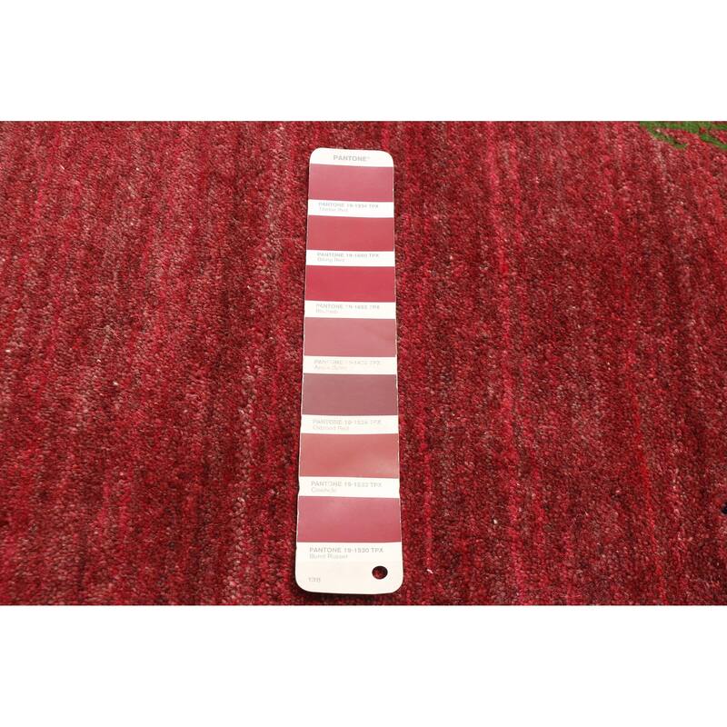 ECARPETGALLERY Hand Loomed Kashkuli Gabbeh Burgundy Wool Rug - 3'2 x 4'9