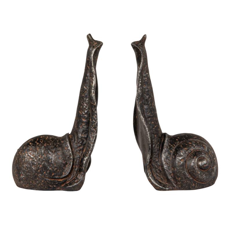 Cast Iron Snail Bookends