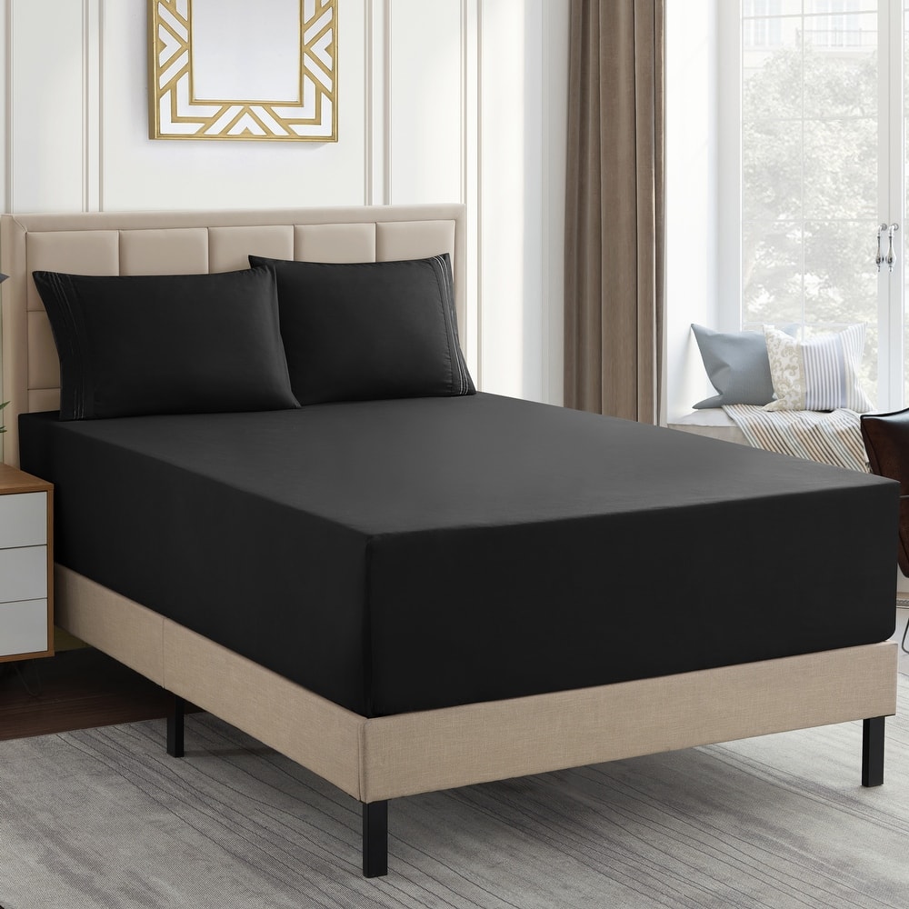 Sweet Home Collection 18"-24" Extra Deep Pocket, Double Brushed Microfiber Sheet Set