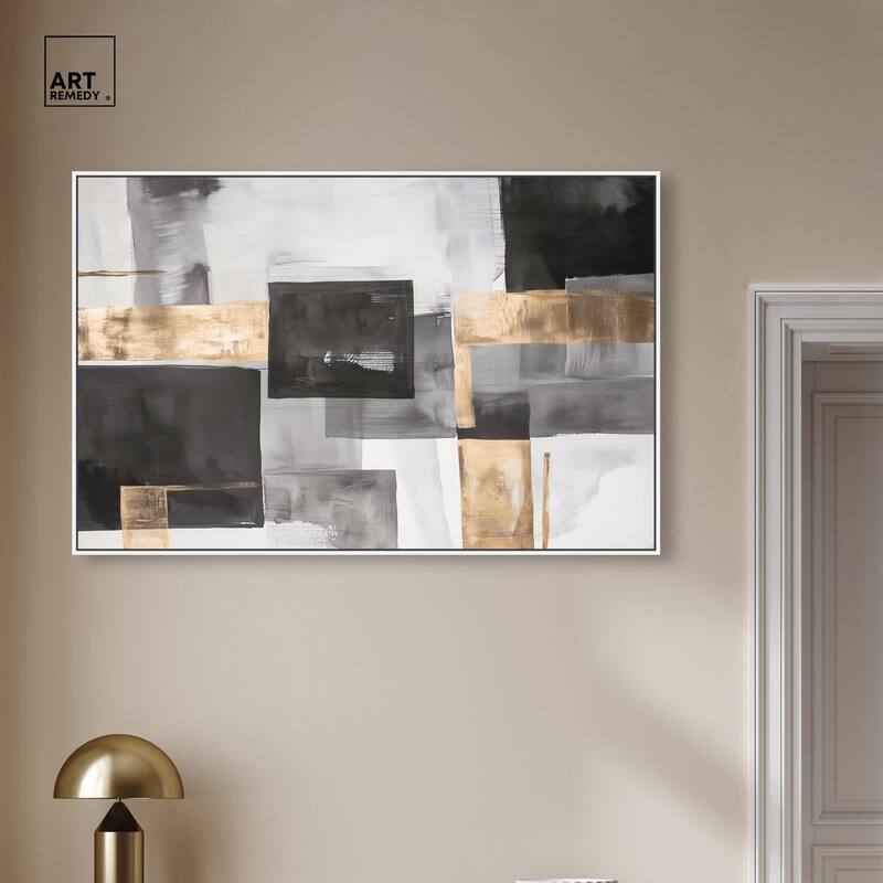 Graphite and Glimmer I Canvas by Art Remedy