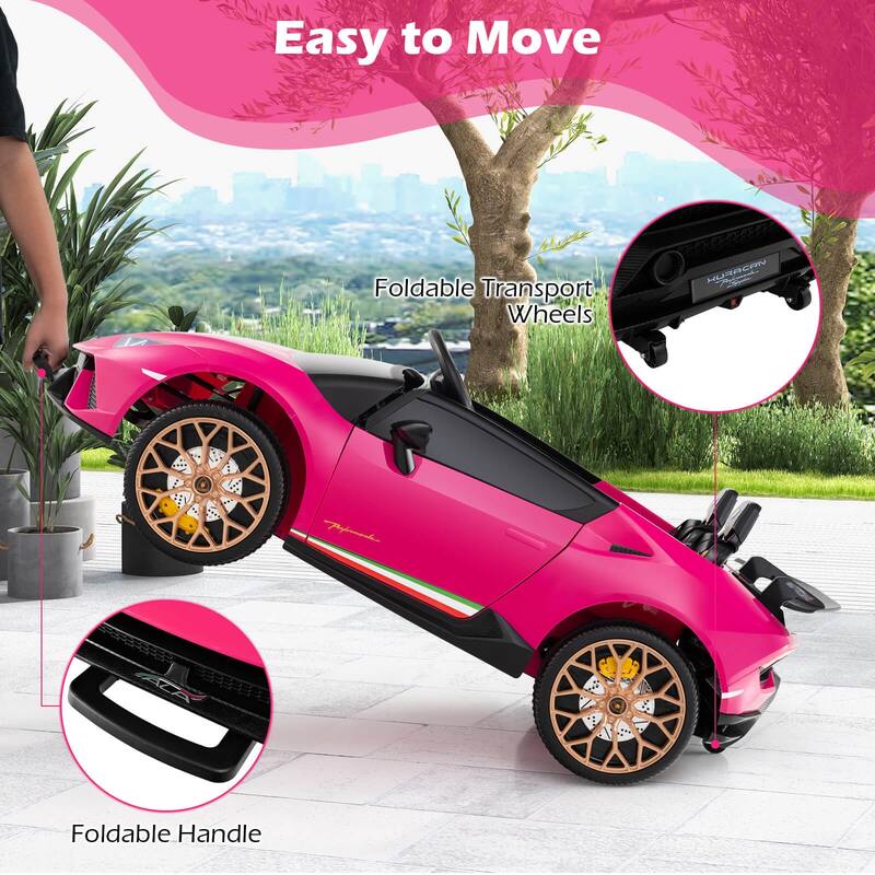 Costway 4WD 2-Seater Ride on Car, Licensed Lamborghini Kids’ Vehicles - See Details