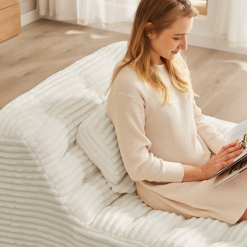 Oversize Swivel Chair Glider Chair with Switchable Head Pillow and Waist Pillow, Soft Plush Lounge Chair Accent Chair