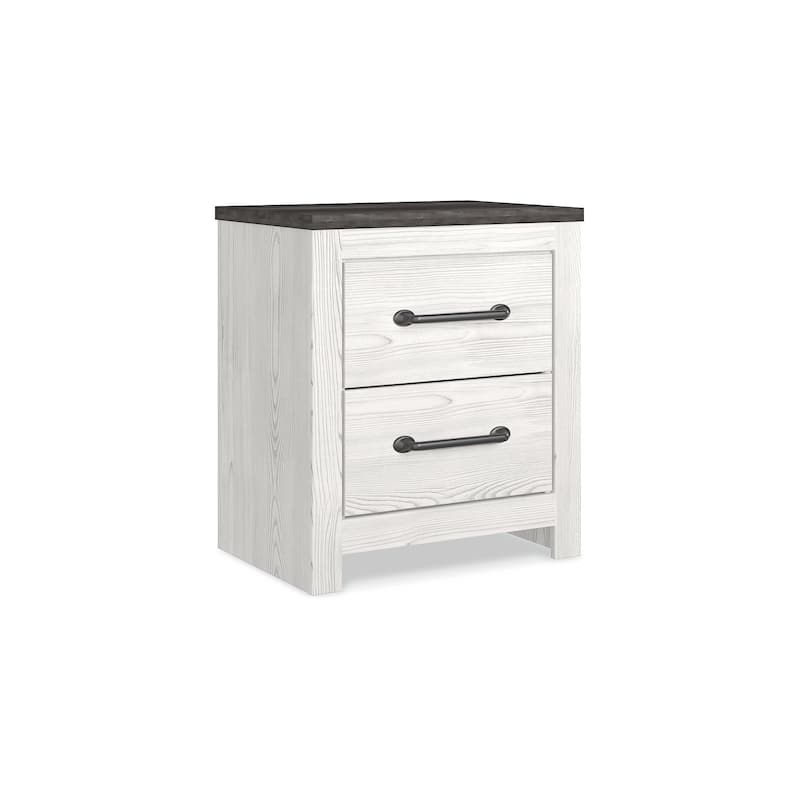 Signature Design by Ashley Gerridan Grey and White Woodgrain Nightstand