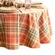 preview thumbnail 4 of 3, Hawley Plaid Harvest Cotton Tablecloth 60x84 Oval