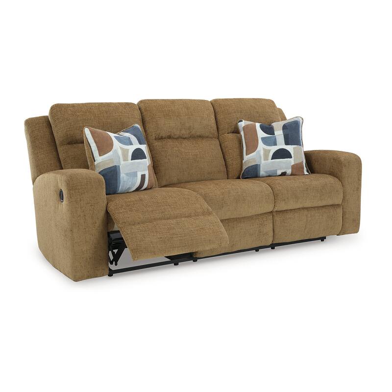 Signature Design by Ashley Kanlow Brown Reclining Sofa - 86"W x 40"D x 40"H