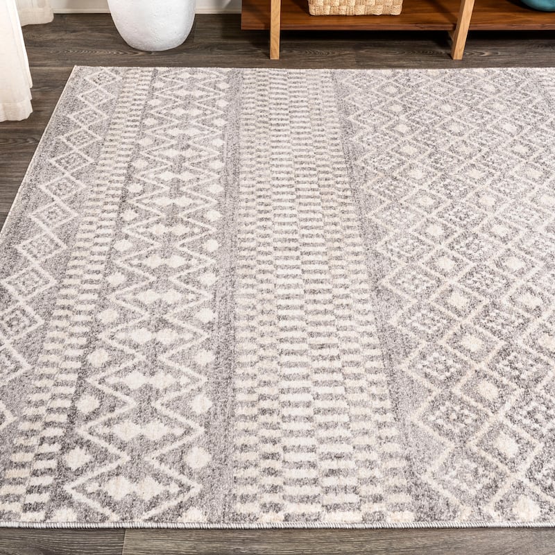 JONATHAN Y Bhalil Berber Geometric Stripe Area Rug