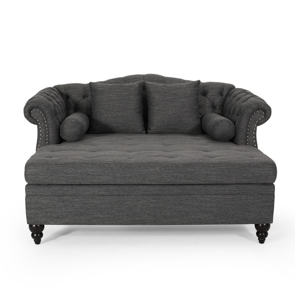 Wellston Tufted Double Chaise Lounge by Christopher Knight Home