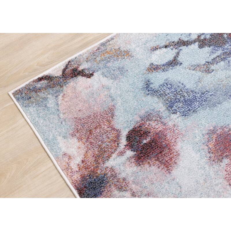 Fitzgerald Collection - Colorful Stream Cream/Grey Area Rug, 5'3" x 7'7"