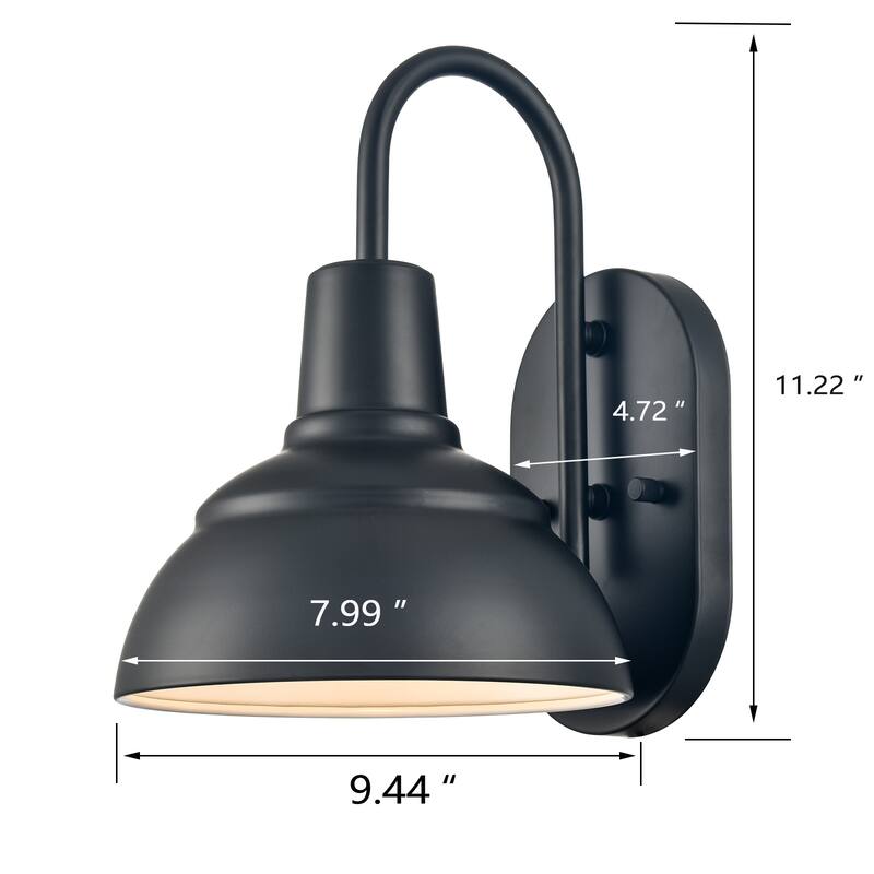 Naxos Farmhouse Indoor/Outdoor Wall Sconce Metal Barn Light 1-Light
