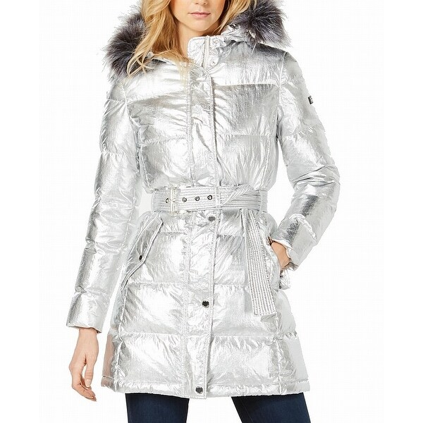michael kors coats womens silver