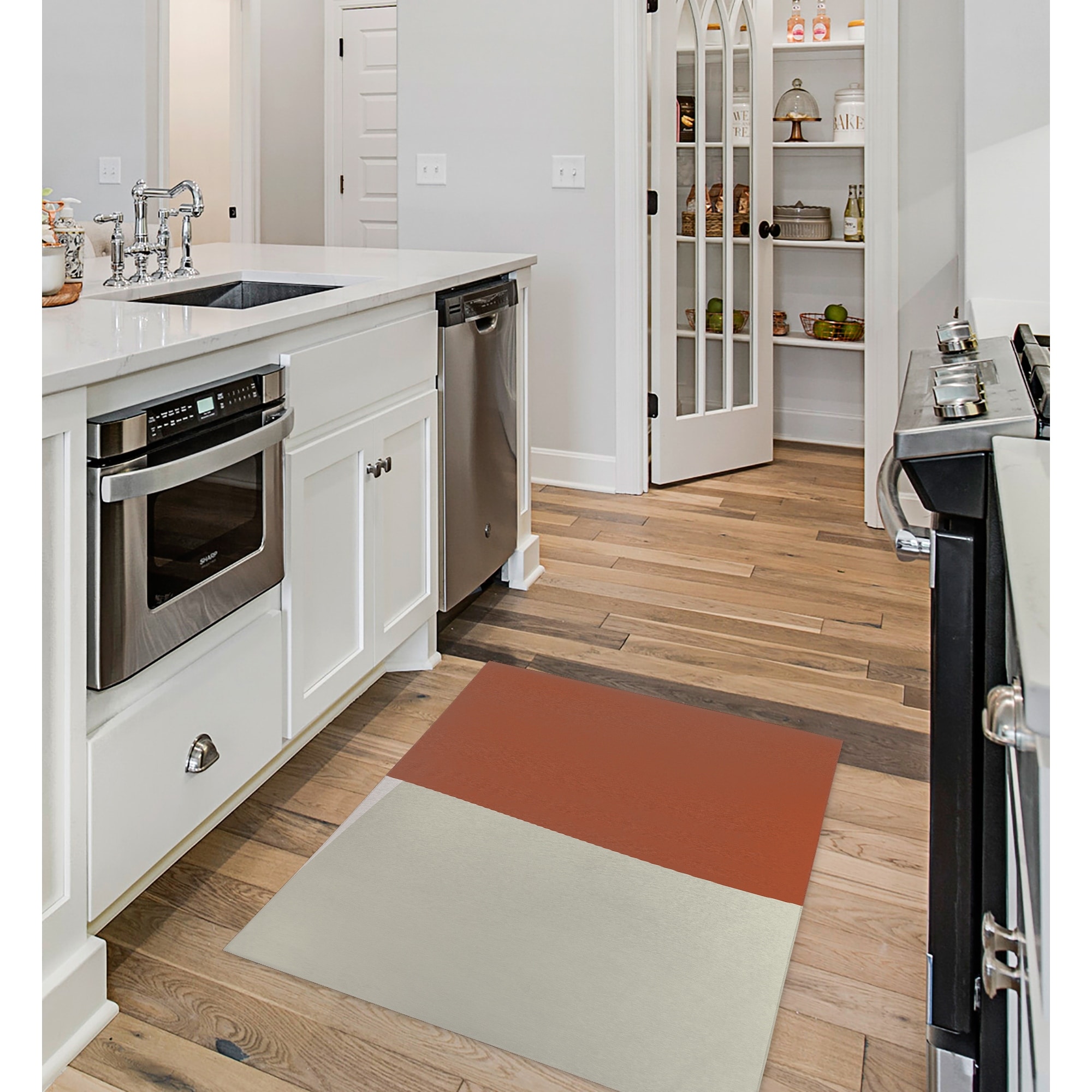 STACK RUST Kitchen Mat By Becky Bailey - Bed Bath & Beyond - 34797761