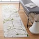 SAFAVIEH Amelia Fietje Modern Abstract Distressed Rug - 2' x 12' Runner - Grey/Green