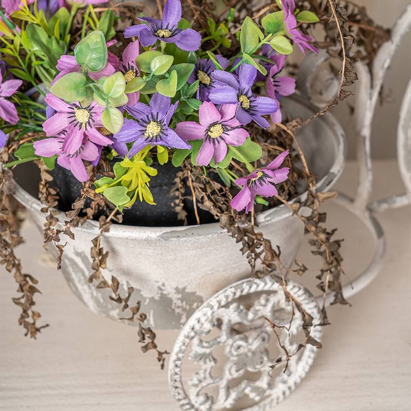 Rustic Bicycle Indoor & Outdoor Planter Basket for Patio and Balcony