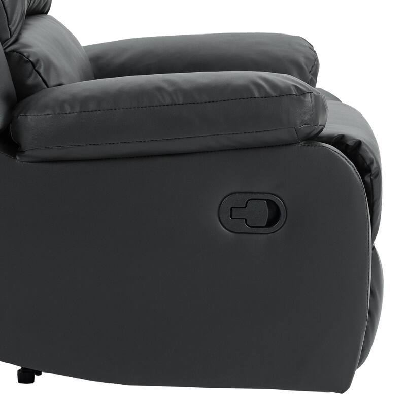 2Set Modern Lounger Upholstered Push Back Manual Recliner Chair